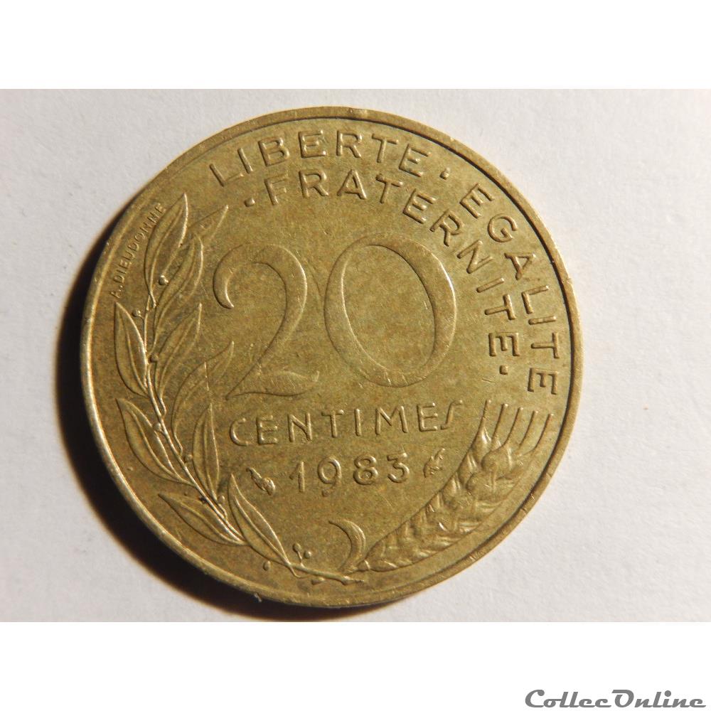 20 centimes Marianne 1983 monnaie france moderne 20 centimes marianne 1983