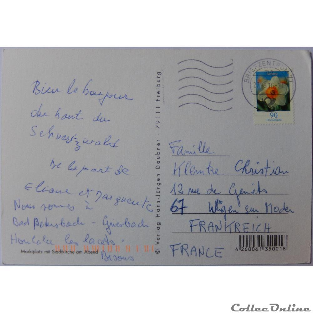 carte postale europe alsace cp allemagne bade wurtemberg freudenstadt