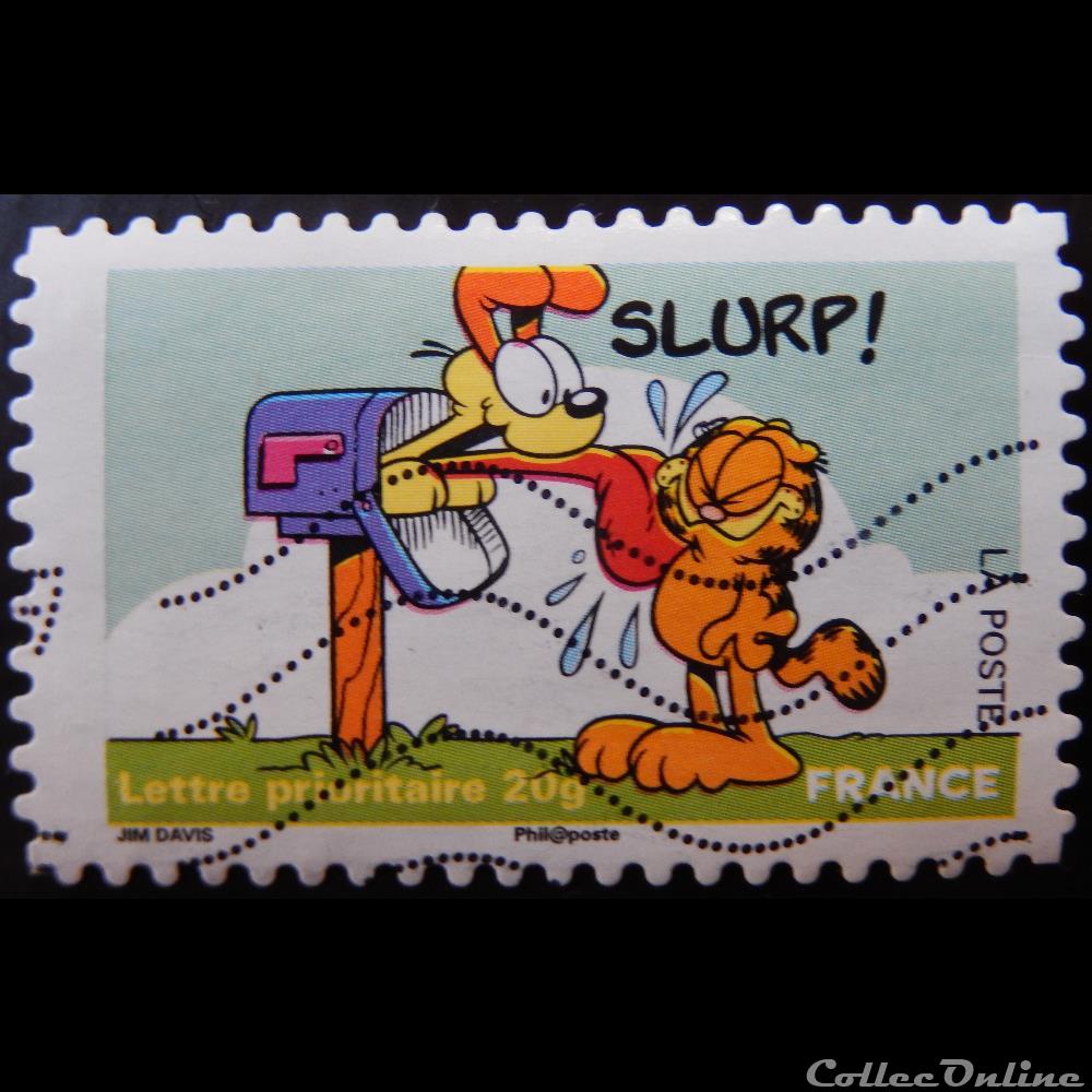04274 Carnet sourires Garfield Slurp ! 20 gr 2 timbre france 04274 carnet sourires garfield slurp 20 gr