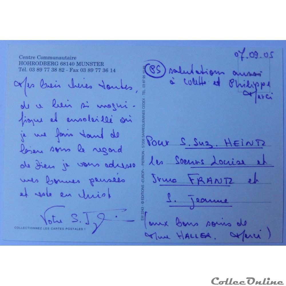 carte postale france alsace cp du haut rhin munster hohrodberg