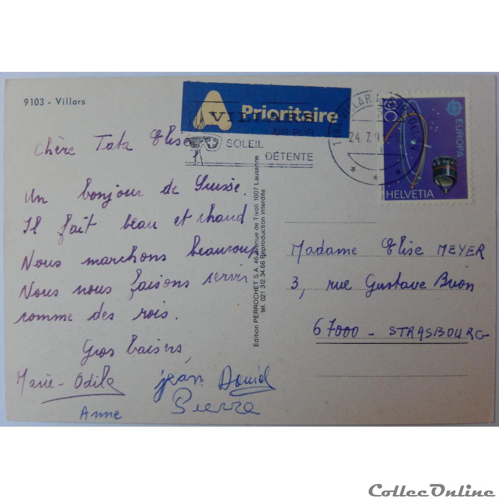 CP de Suisse, Vaud, Villars carte postale europe alsace cp de suisse vaud villars