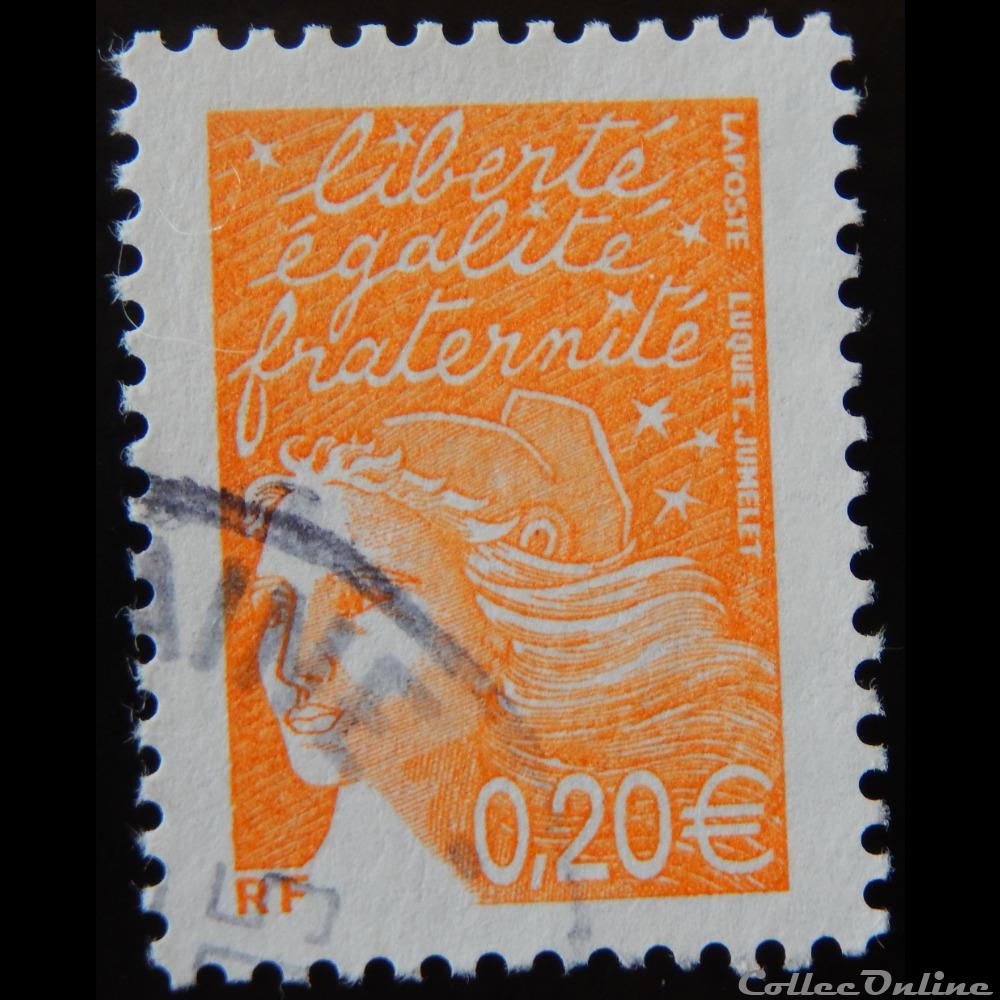 03447 Marianne de Luquet 0,20 € orange 2 timbre france 03447 marianne de luquet 0 20 orange