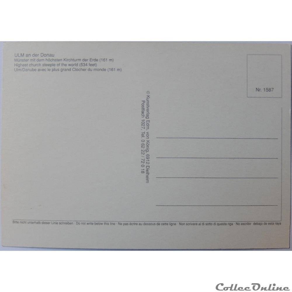 carte postale europe lorraine cp allemagne bade wurtemberg ulm
