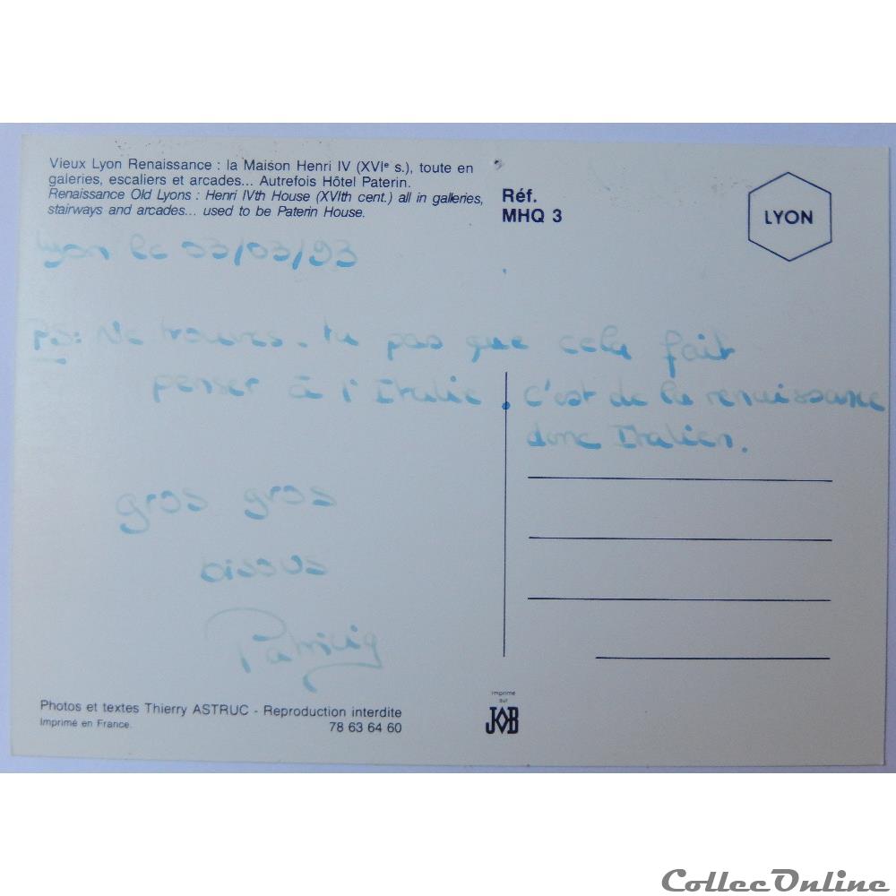 CP du Rhône, Lyon carte postale france alpe cp du rhone lyon