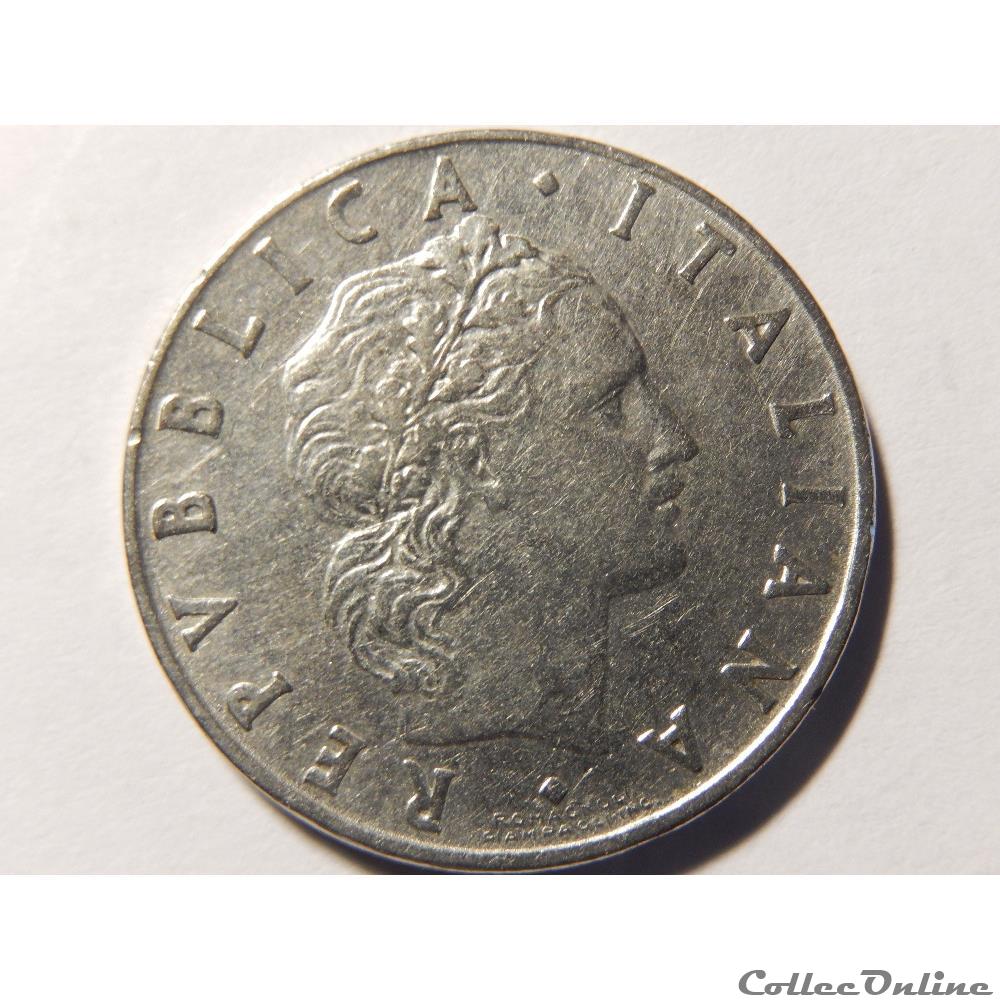 monnaie monde italie 50 lires 1954