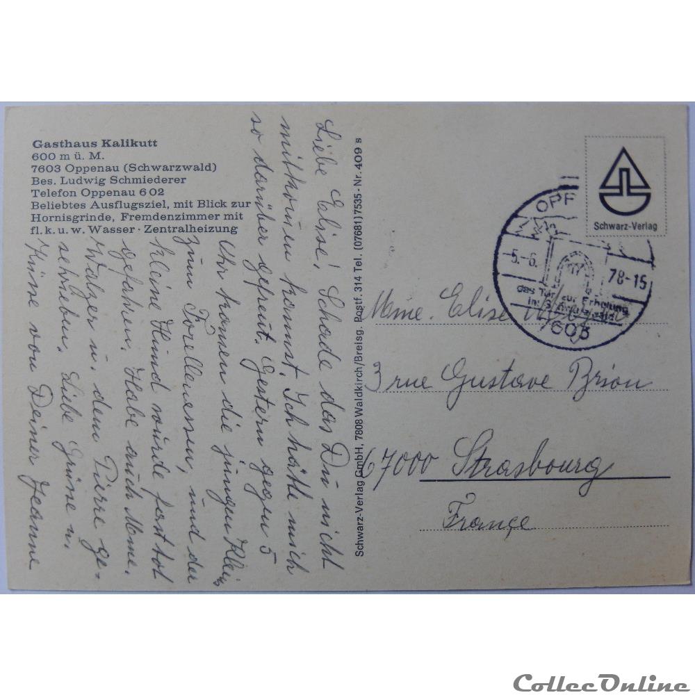 carte postale europe rhone alpe cp allemagne bade wurtemberg oppenau