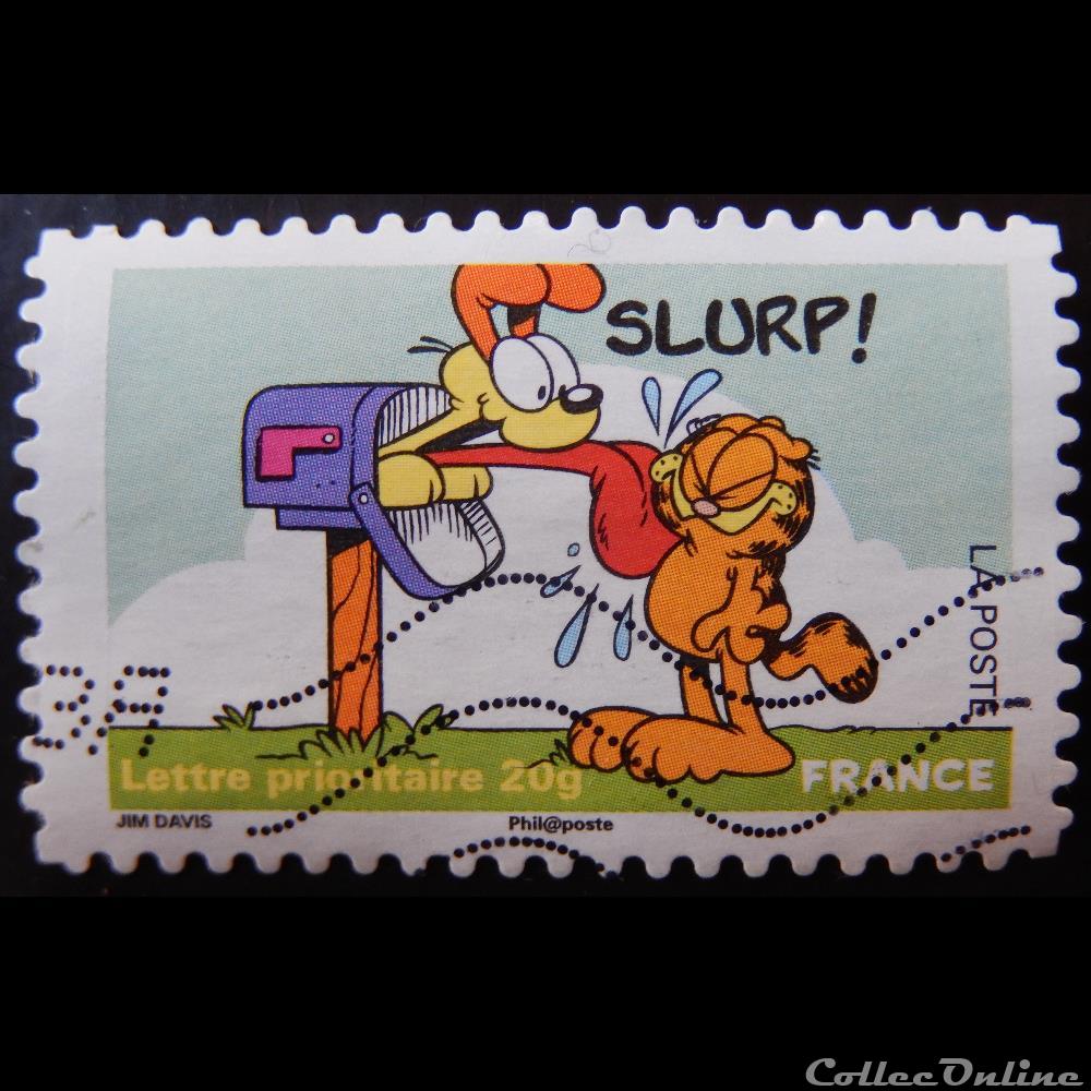 04274 Carnet sourires Garfield Slurp ! 20 gr 3 timbre france 04274 carnet sourires garfield slurp 20 gr