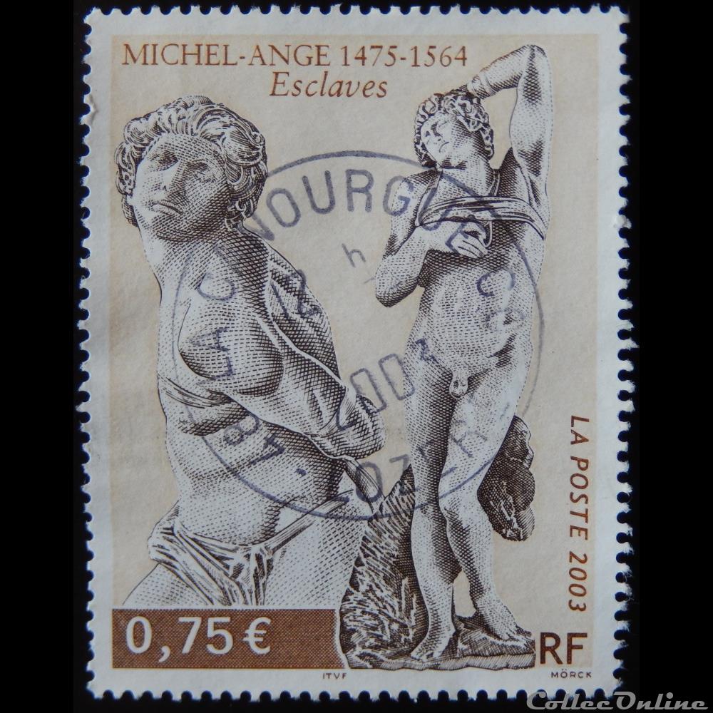 03558 Michel Ange 1475-1564 «Esclaves» (tombeau de Jules II) 0.75€ timbre france 03558 michel ange 1475 1564 esclaves tombeau de jules ii 0 75