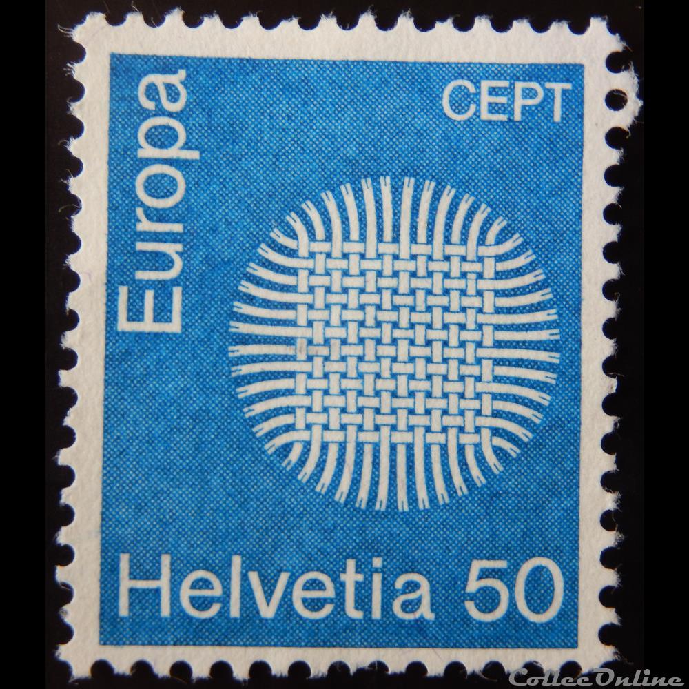 Suisse 00856 symbole solaire 50cts de 1970 timbre europe suisse 00856 symbole solaire 50cts de 1970