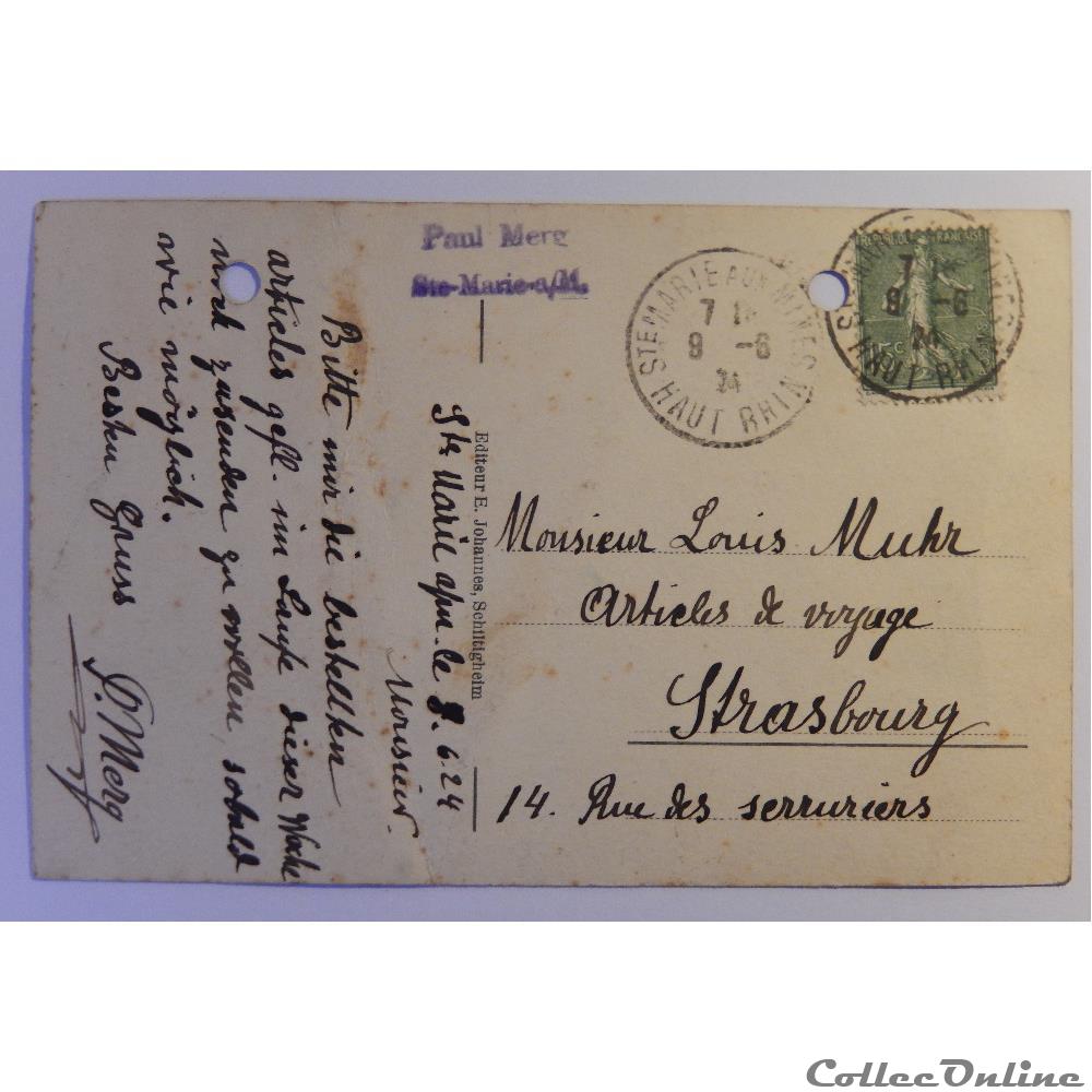 carte postale france alsace cpa de sainte marie aux mines haut rhin