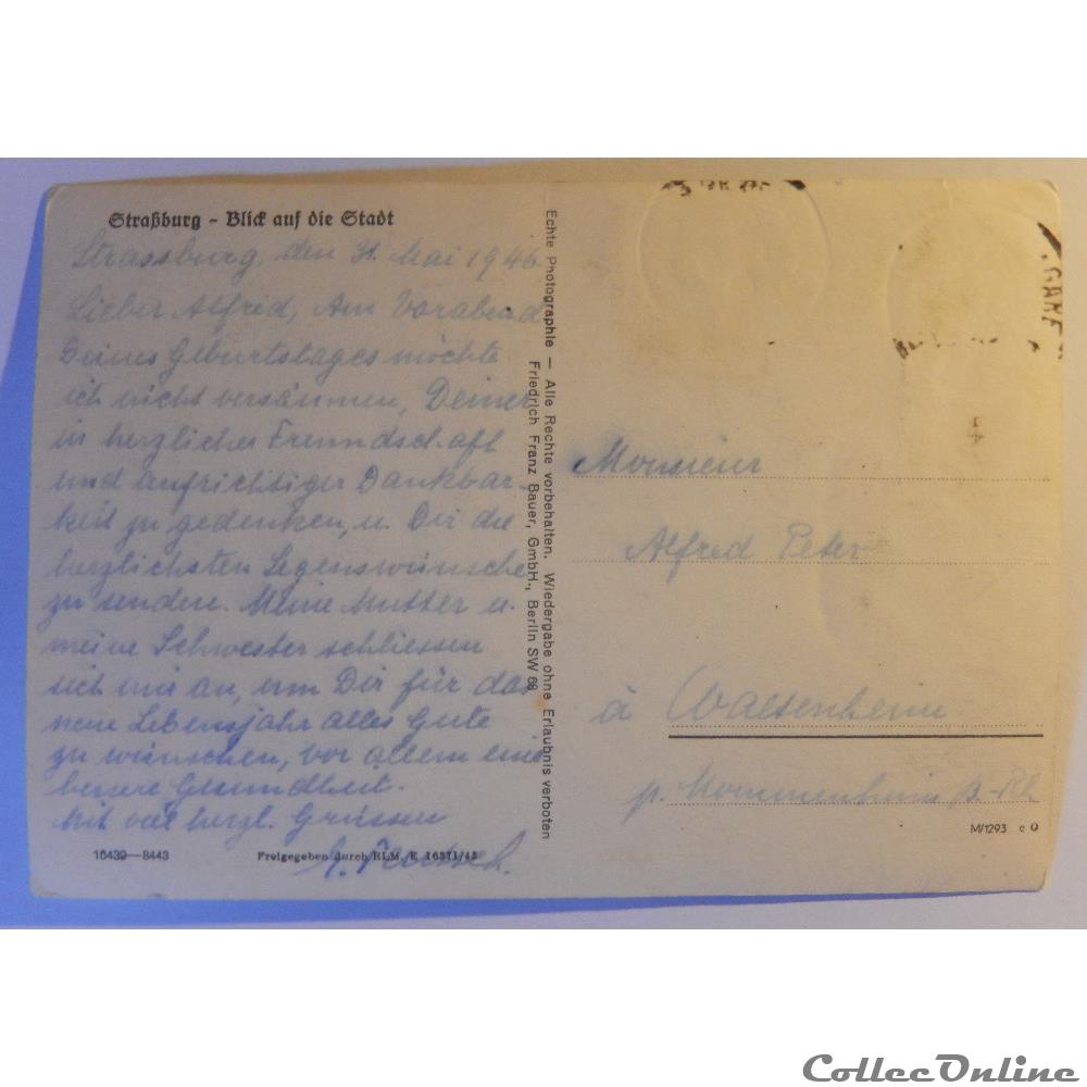 carte postale france alsace cpa de strasbourg bas rhin