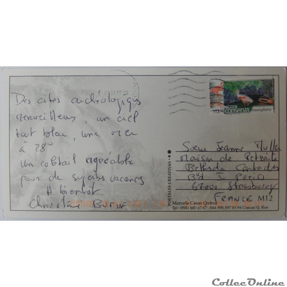 carte postale amerique alsace cp du mexique tulum