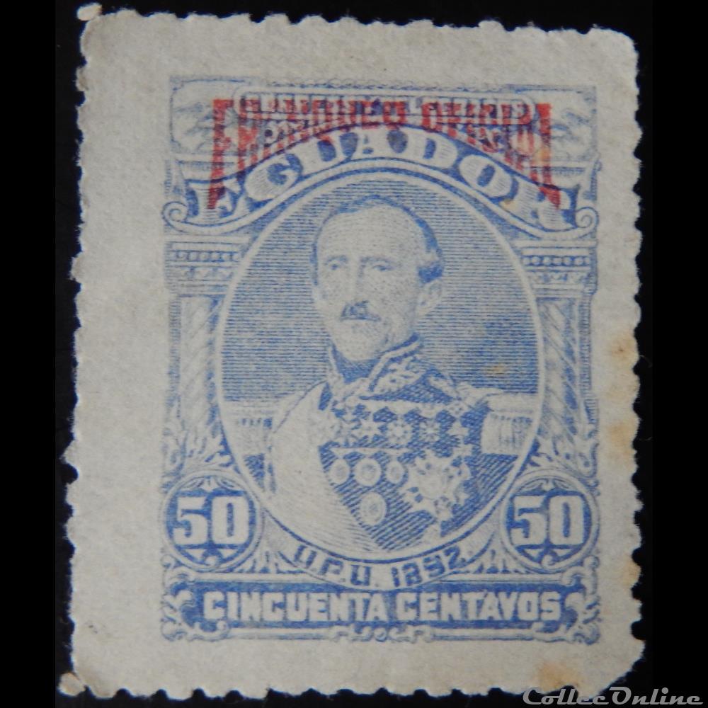 Equateur S0016 Juan José Flores 50c de 1892 timbre amerique equateur s0016 juan jose flores 50c de 1892