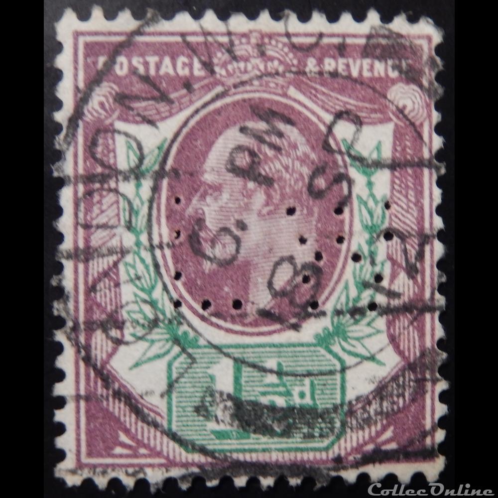 Royaume-Uni 00108 roi Edward VII 1 1/2d de 1902 timbre europe royaume uni 00108 roi edward vii 1 1 2d de 1902
