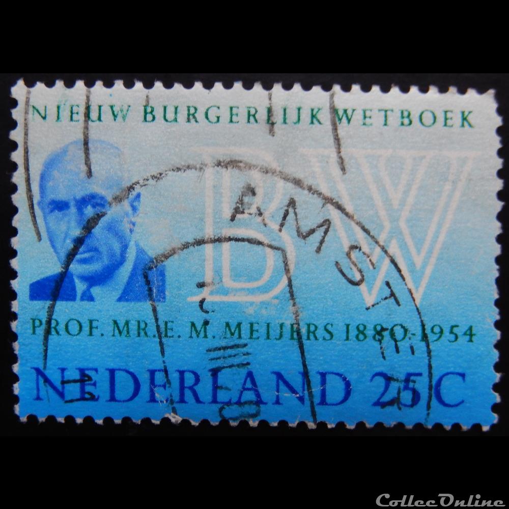 Pays-Bas 00906 Eduard Maurits Meijers, professeur 25c de 1970 timbre europe pays bas 00906 eduard maurits meijers professeur 25c de 1970