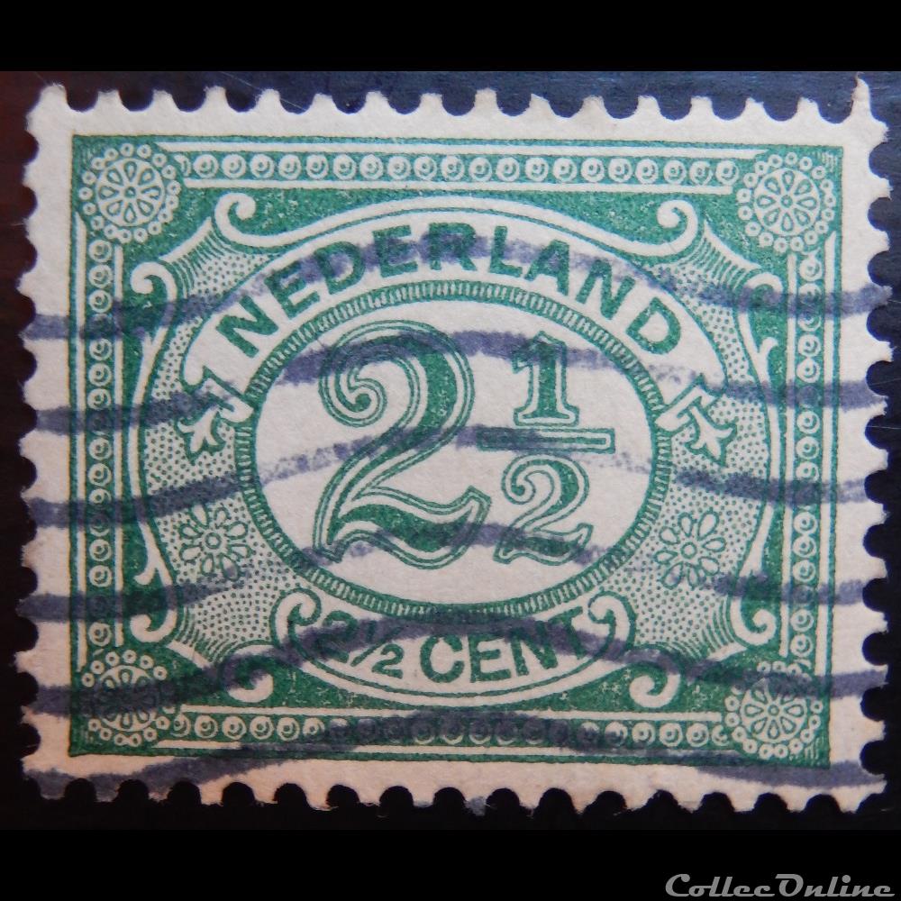 Pays-Bas 00069 chiffre 2 1/2c de 1899 timbre europe pays bas 00069 chiffre 2 1 2c de 1899