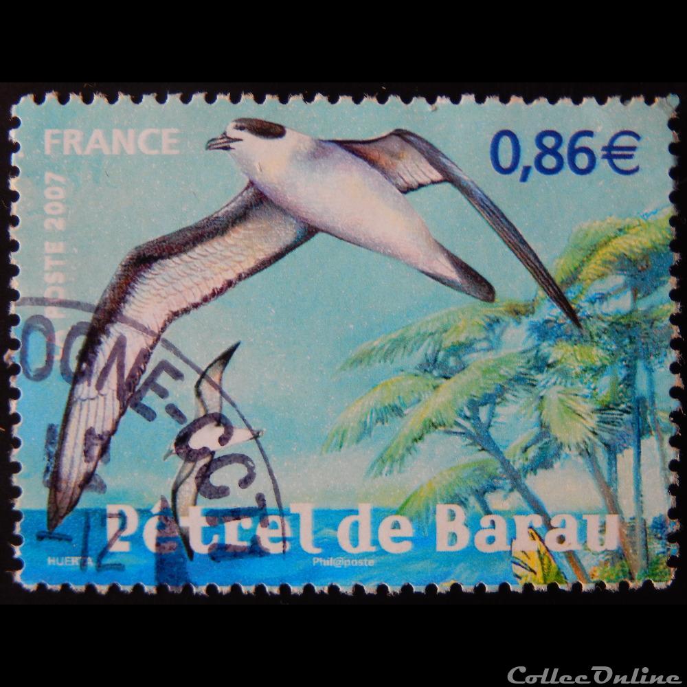 timbre france 04036 especes protegees outre mer petrel de barau 0 86 de 2007