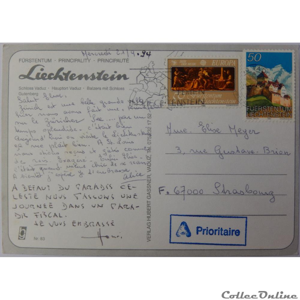 CP du Liechtenstein, Fürstentum carte postale europe rhone alpe cp du liechtenstein furstentum