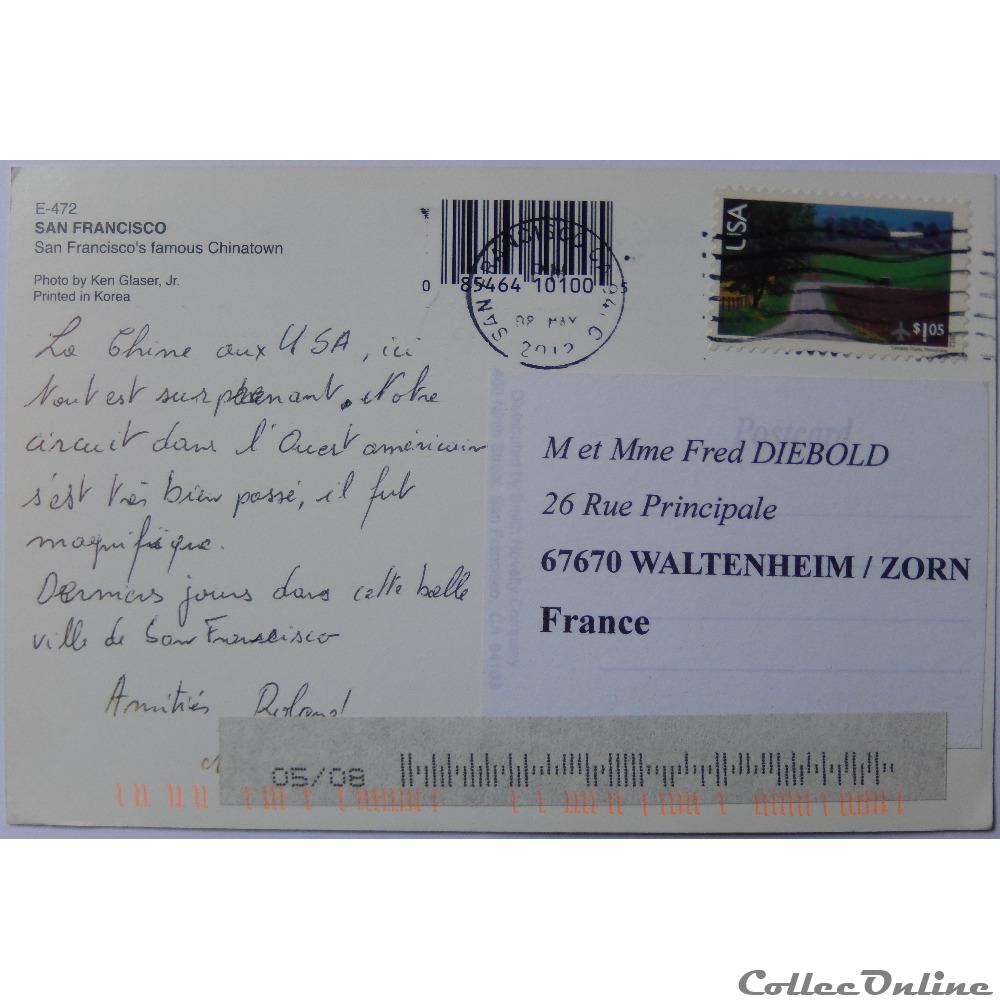 CP des Etats-Unis, Californie, San Francisco carte postale amerique languedoc roussillon cp des etats unis californie san francisco