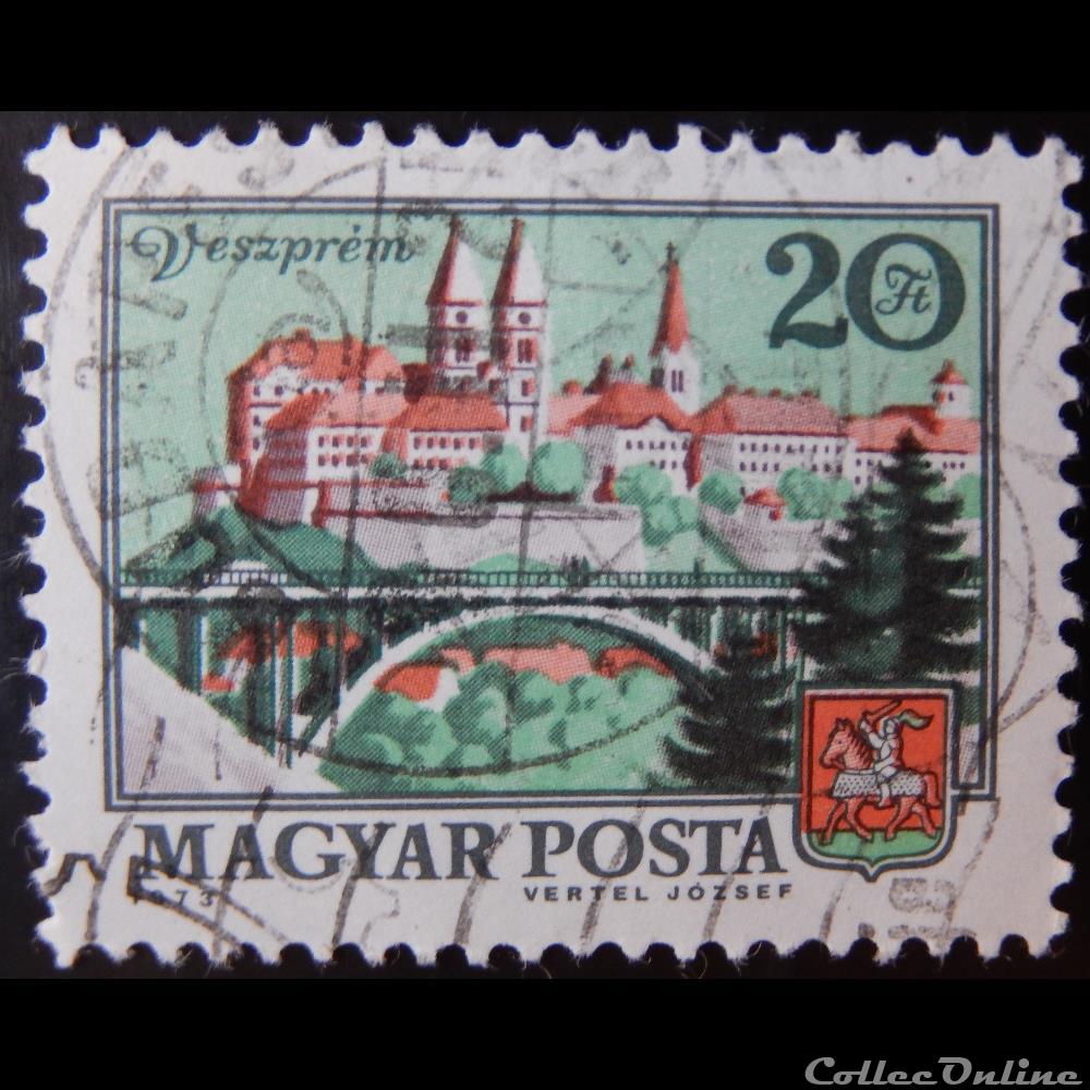 Hongrie 02312 Veszprém 20ft de 1973 timbre europe hongrie 02312 veszprem 20ft de 1973