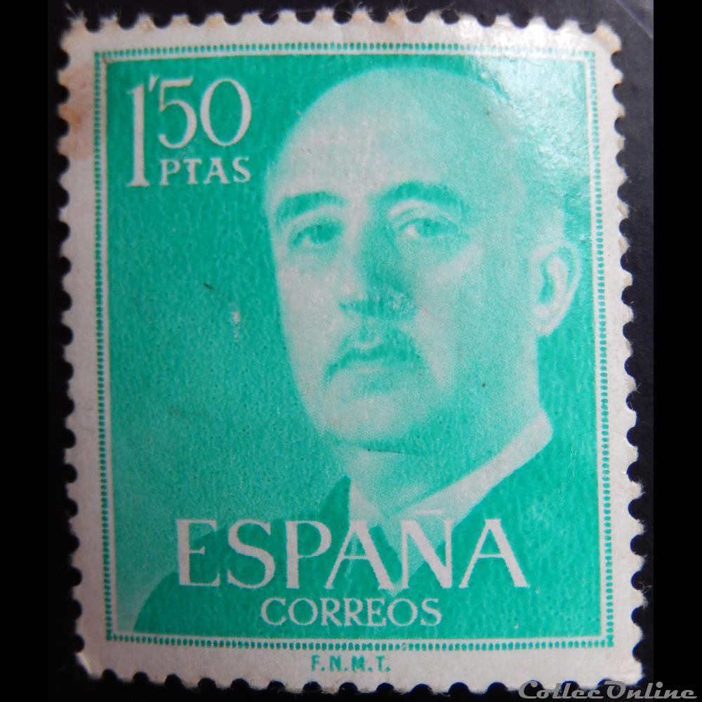 Espagne 00864B général Francisco Franco 1.50Ptas de 1956 timbre europe espagne 00864b general francisco franco 1 50ptas de 1956