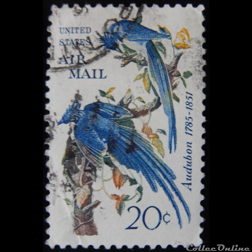 Etats Unis PA0067 Geai à face noir, Audubon 20c de 1967 timbre amerique etats unis pa0067 geai a face noir audubon 20c de 1967