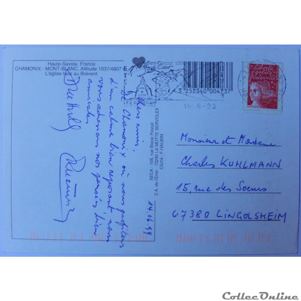 carte postale france rhone alpe cp de haute savoie chamonix