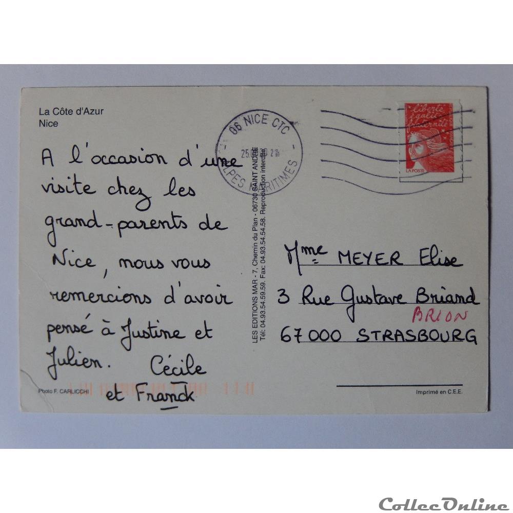 carte postale france provence cote azur cp des alpes maritimes nice