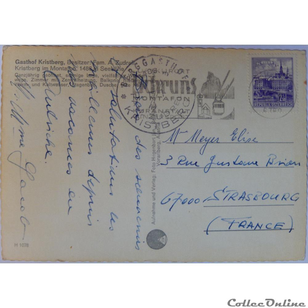 carte postale europe alsace cpa autriche vorarlberg kristberg