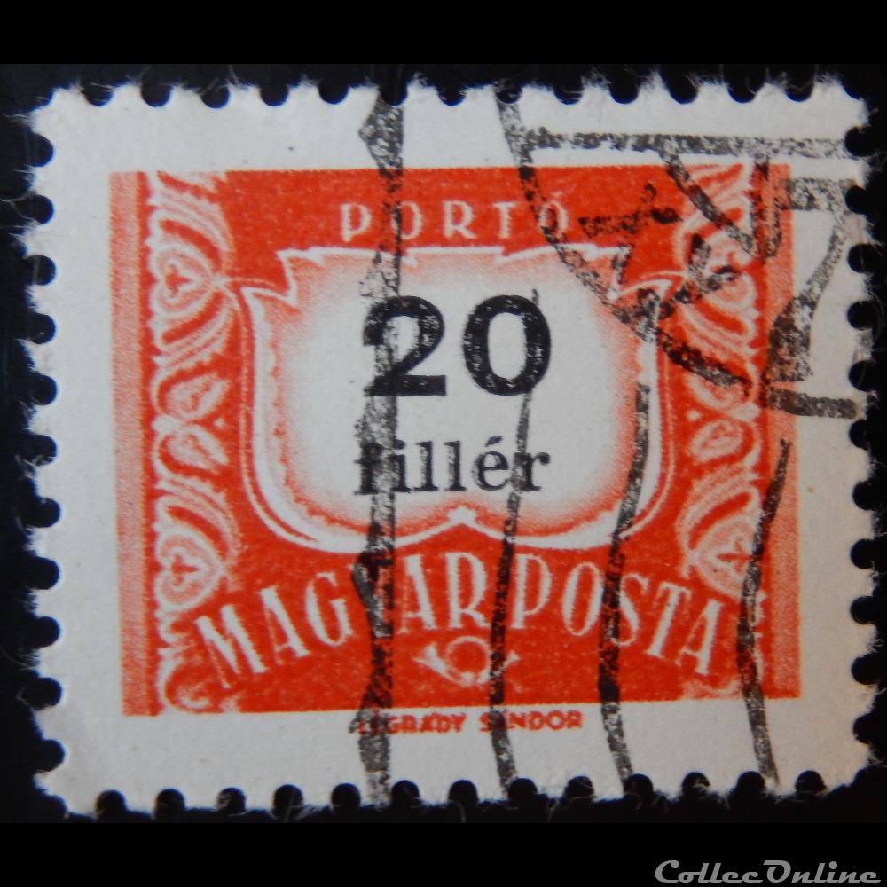 timbre europe hongrie t0223b chiffre 20f de 1965