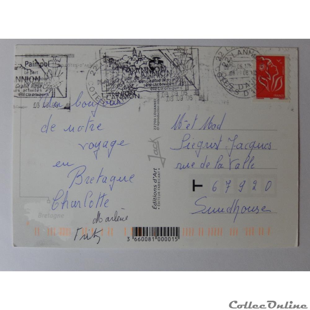 carte postale france bretagne cp des cotes armor paimpol cite du goelo