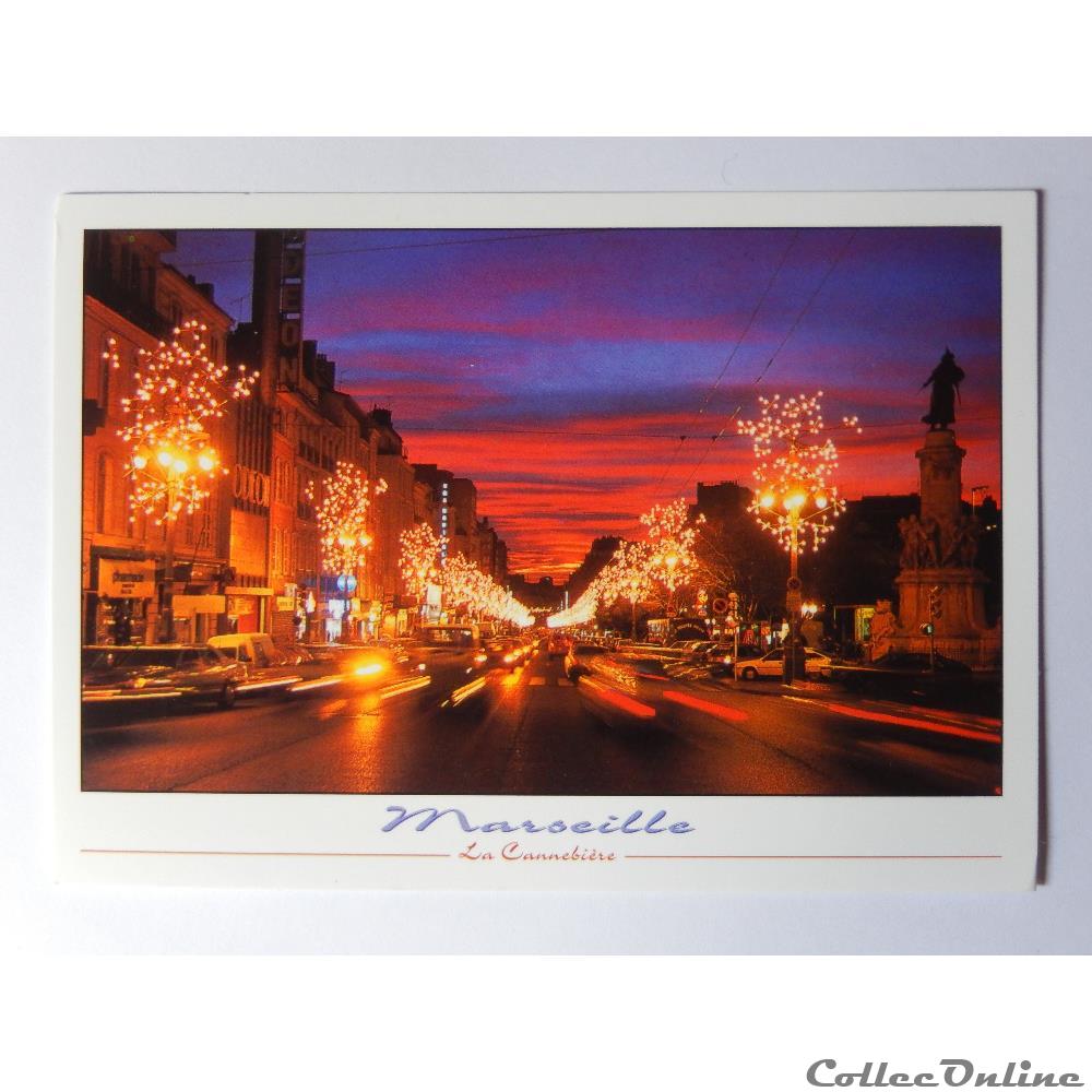 CP des Bouches-du-Rhône, Marseille, la Cannebière carte postale france provence cote azur cp des bouches du rhone marseille la cannebiere