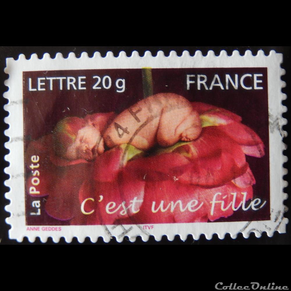 03804 C'est une fille 20 gr de 2005 2 timbre france 03804 est une fille 20 gr de 2005