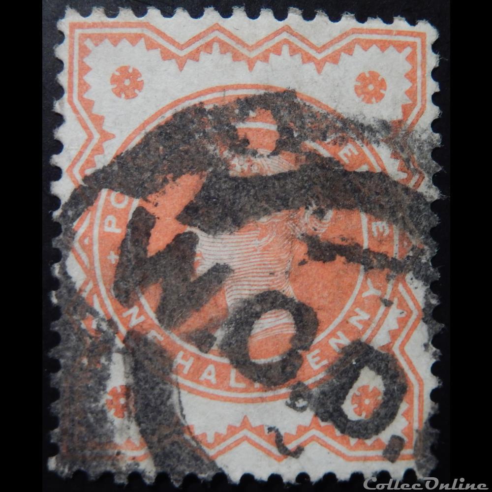 timbre europe royaume uni 00091 reine victoria 1d de 1887