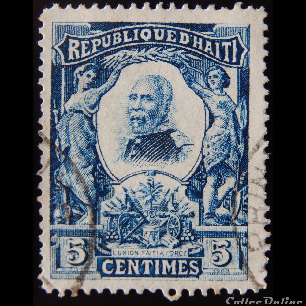 timbre amerique haiti 00086 general pierre nord alexis 5c de 1904