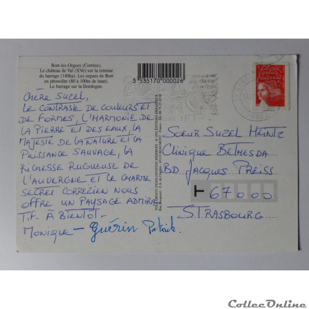 CP de la Corrèze, Bort-les-Orgues carte postale france limousin cp de la correze bort les orgues