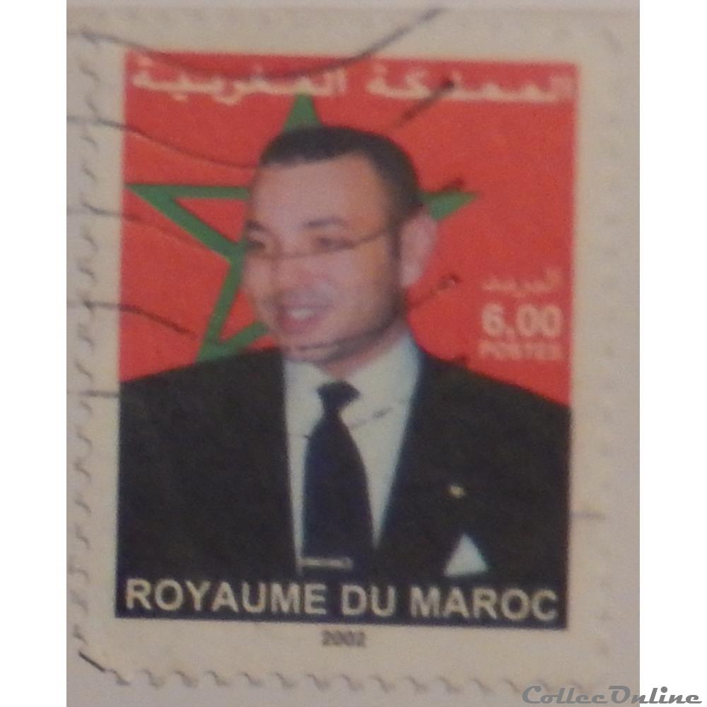 Maroc 01318B roi Hassan II 6.00d de 2002 2 timbre afrique maroc 01318b roi hassan ii 6 00d de 2002