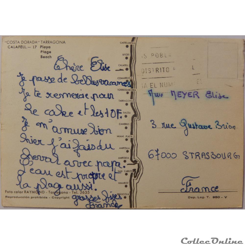 CP d'Espagne, Catalogne, Costa Dorada carte postale europe provence cote azur cp espagne catalogne costa dorada