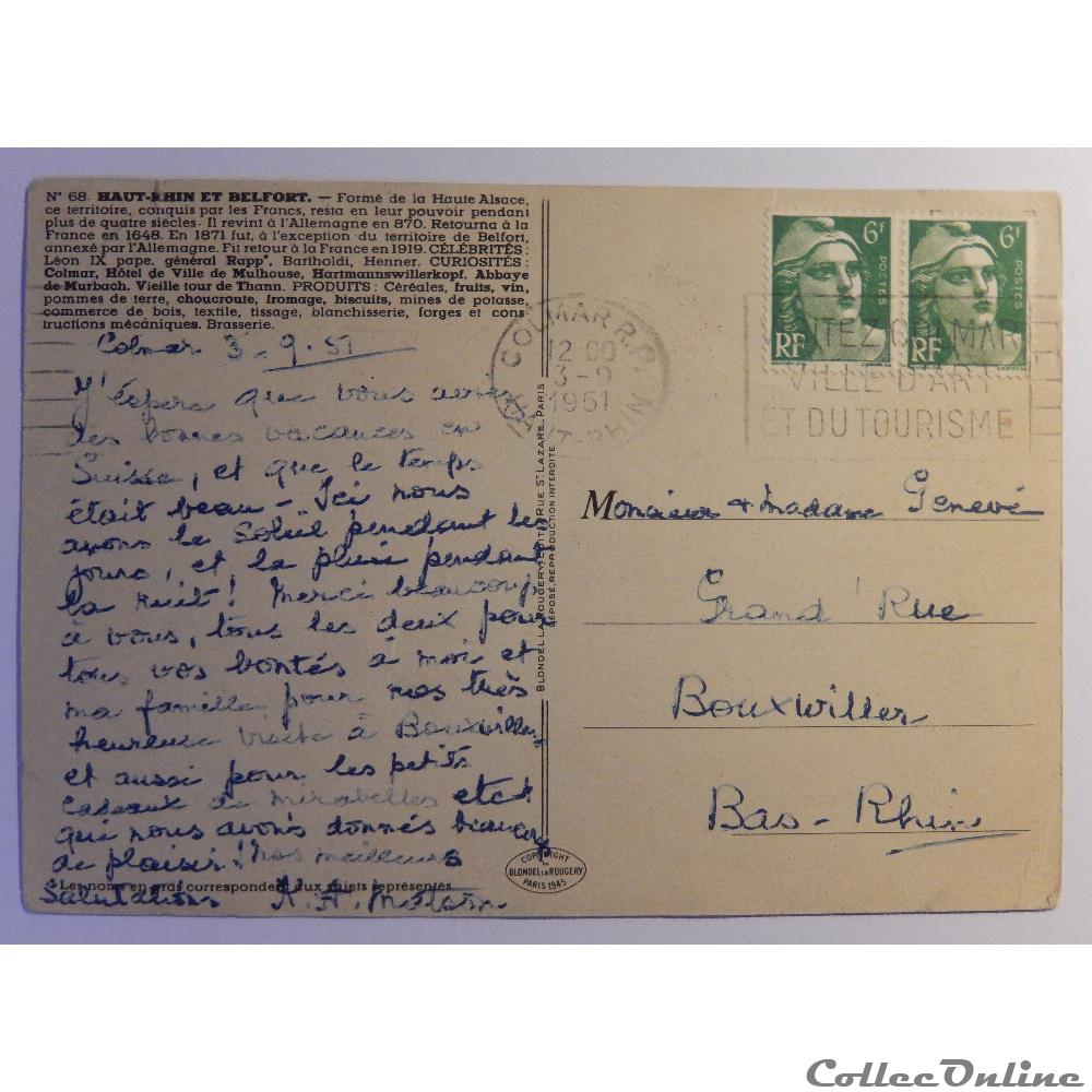 CPA du Haut-Rhin et de Belfort carte postale france alsace cpa du haut rhin et de belfort