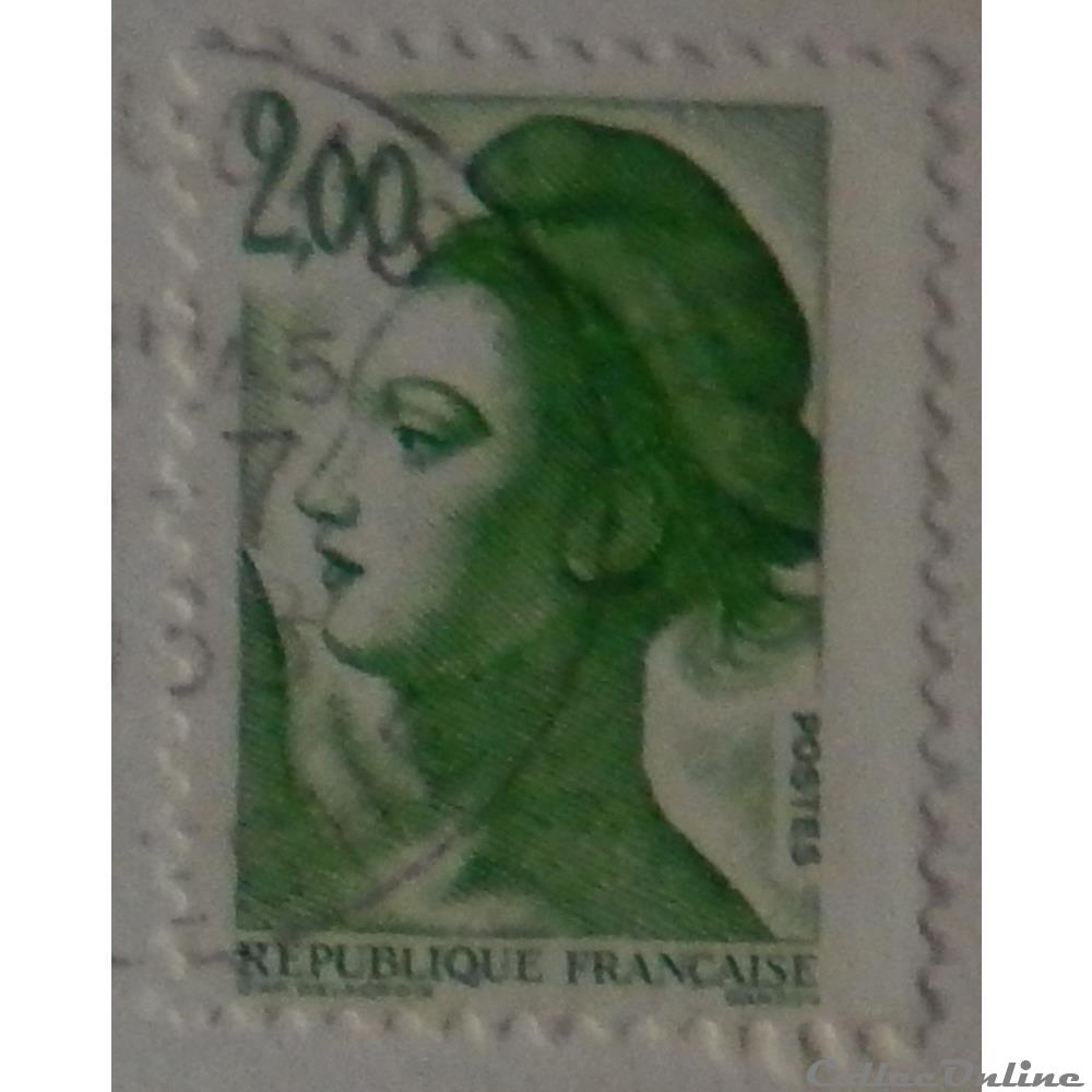 02484 La République, type Liberté - 2F vert de 1987 4 timbre france 02484 la republique type liberte 2f vert de 1987