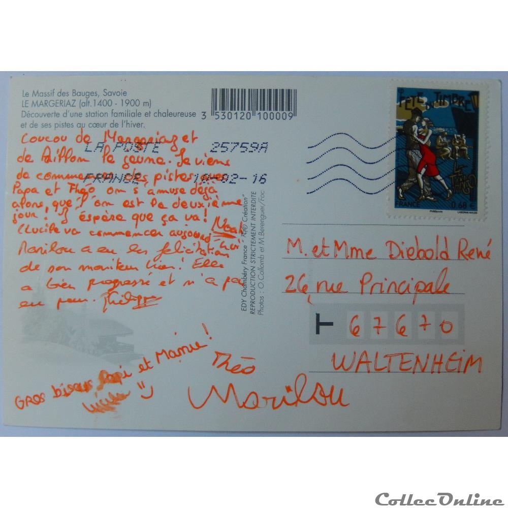 carte postale france rhone alpe cp de savoie aillon le vieux le margeriaz