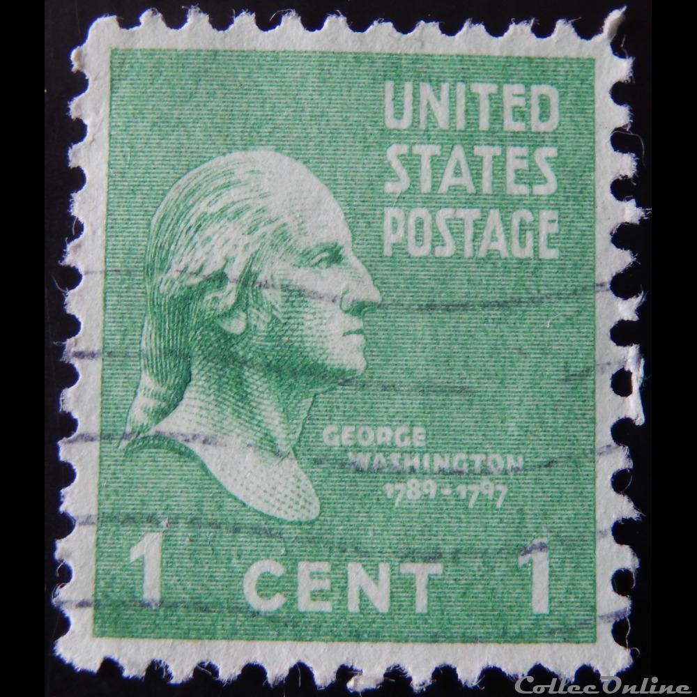 Etats Unis 00369 George Washington 1c de 1938 Stamps America