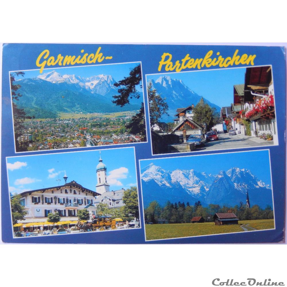 carte postale europe bretagne cp allemagne baviere garmisch partenkirchen