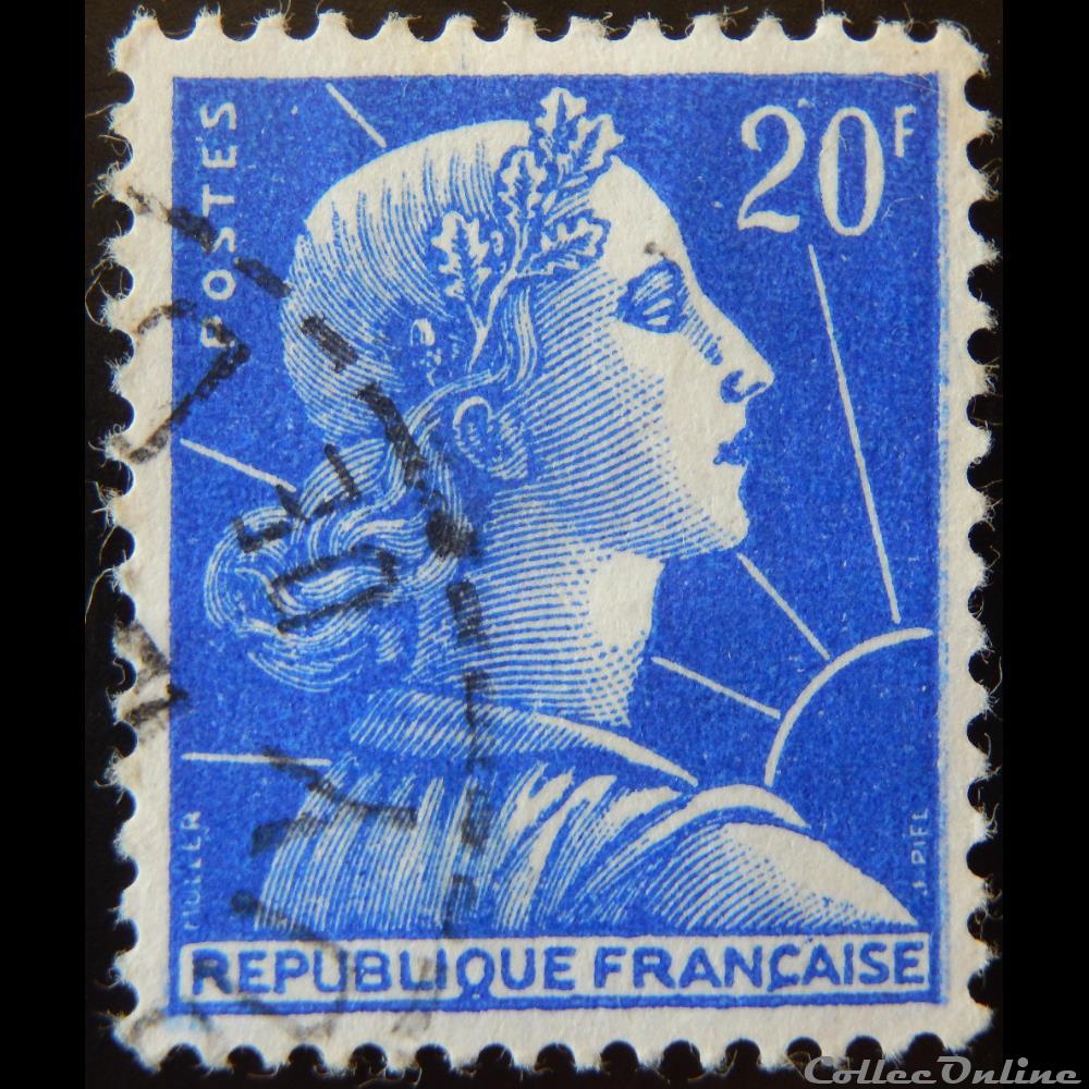 01011B Marianne de Muller, 20 F outremer de 1955 timbre france 01011b marianne de muller 20 f outremer de 1955