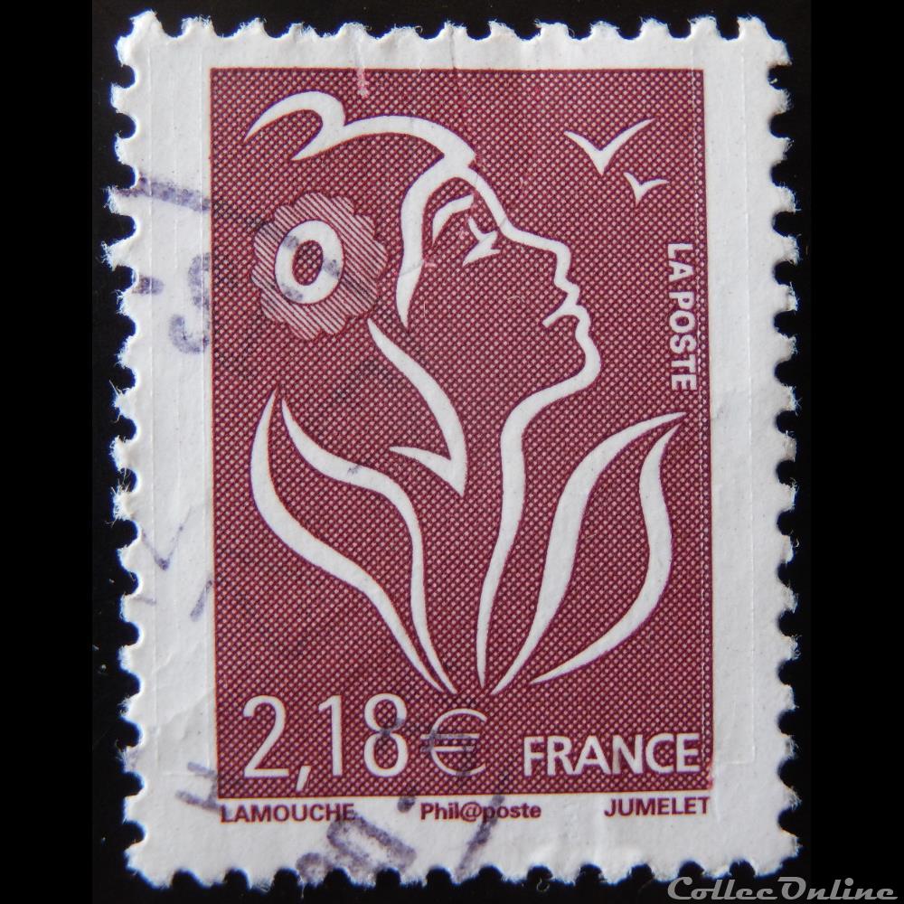 04158 Marianne de Lamouche 2,18 € brun-prune timbre france 04158 marianne de lamouche 2 18 brun prune