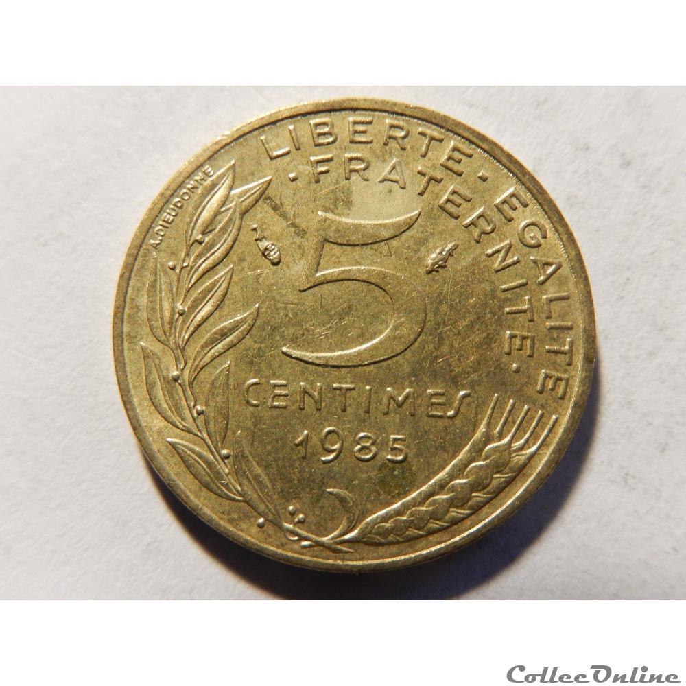 5 centimes Marianne 1985 monnaie france moderne 5 centimes marianne 1985