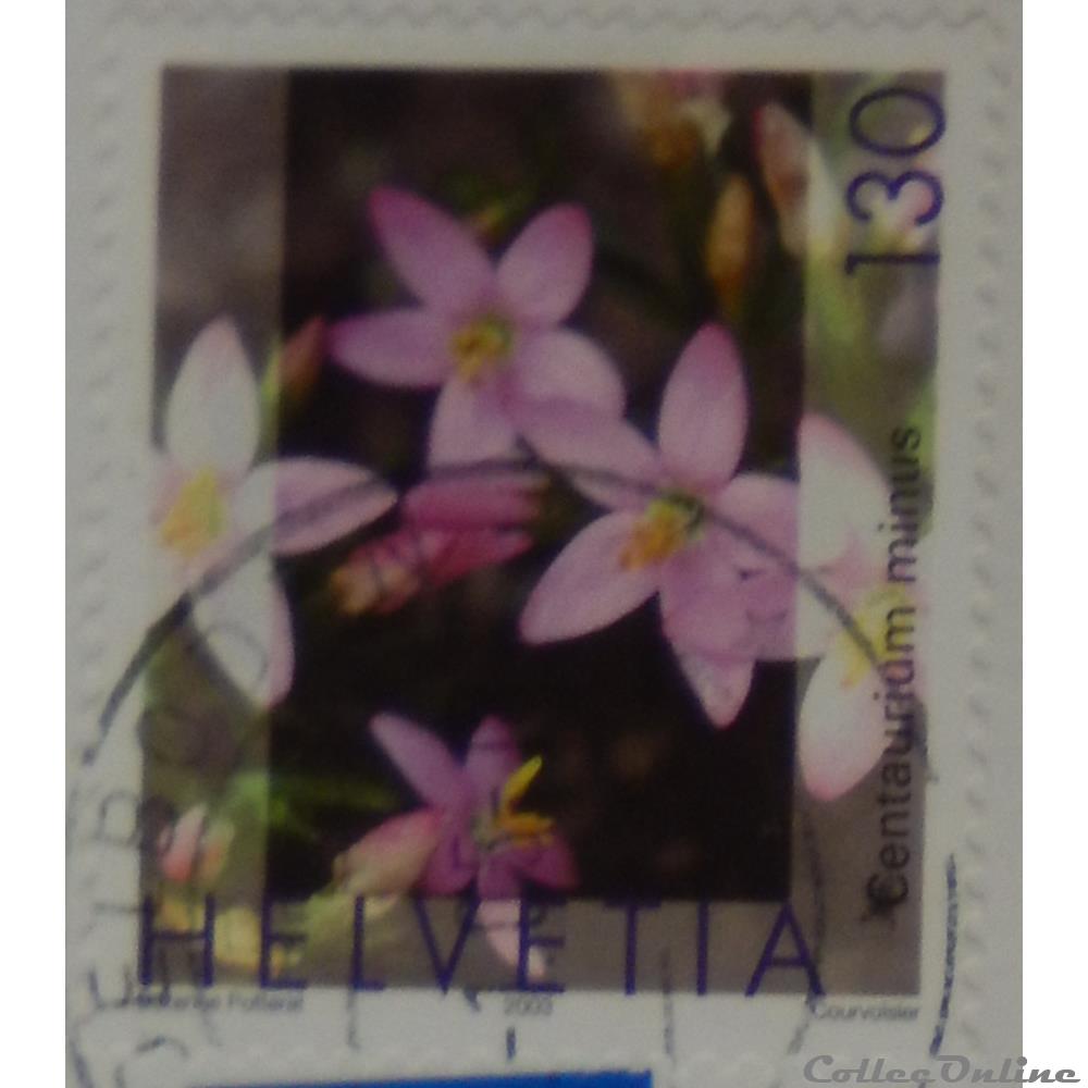 timbre europe suisse 01749 fleur petite centauree 130cts de 2003