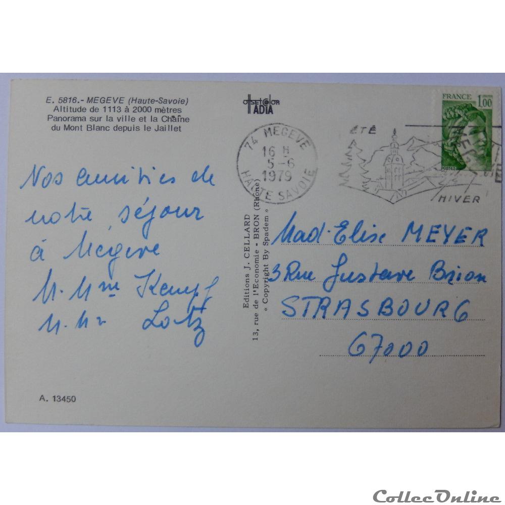 carte postale france rhone alpe cp de haute savoie megeve