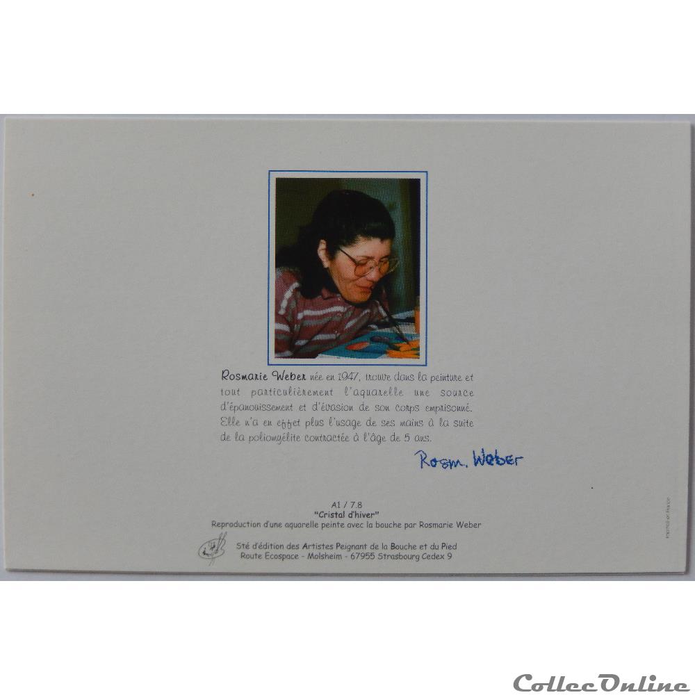 CP Peinture, Cristal d'hiver carte postale provence cote d azur cp peinture cristal hiver