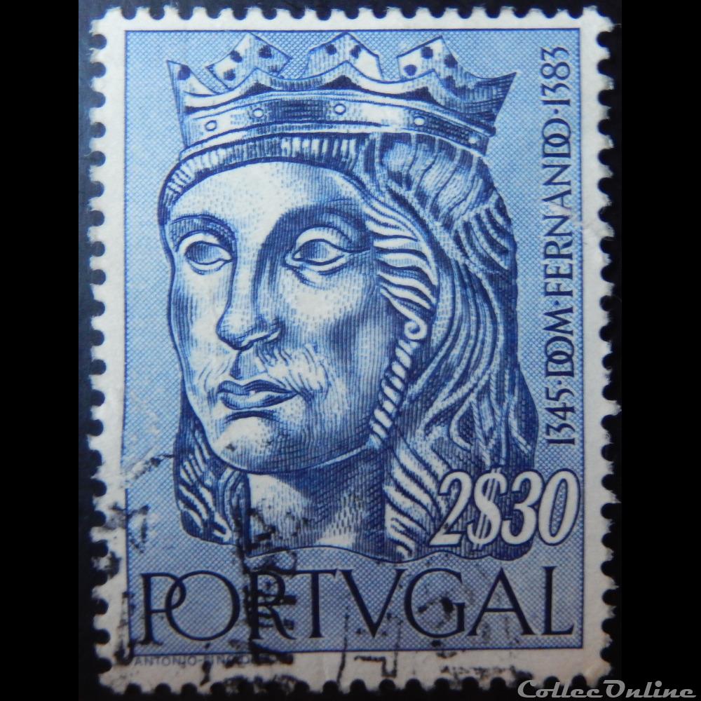 Portugal 00825 roi Fernando 2$30 de 1955 timbre europe portugal 00825 roi fernando 2 30 de 1955